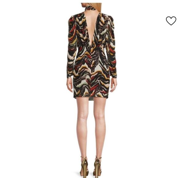 $360 BA&SH Pernel Print V Back Minidress NWT MEDIUM - Picture 7 of 16